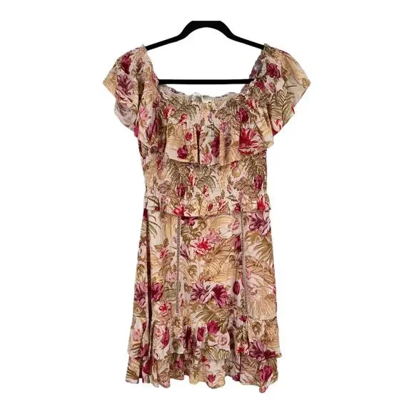 ASTR the Label dress Riviera floral off the shoulder minidress Large L - Picture 2 of 10